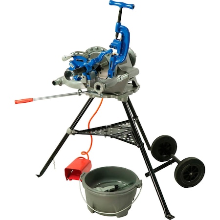 Global Industrial Electric Pipe Threading Machine w/ Manual Die Head, 1/2, 2 Capacity 604050